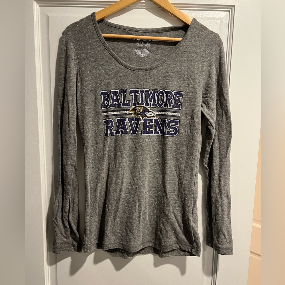 Baltimore Ravens Women's Gray Long Sleeve Tee